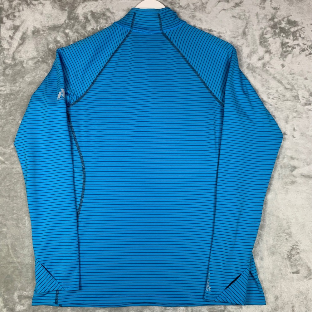 Eddie Bauer First Ascent FreeHeat Pro Blue Striped 1/4 Zip Baselayer Womens L‎ - Picture 8 of 12